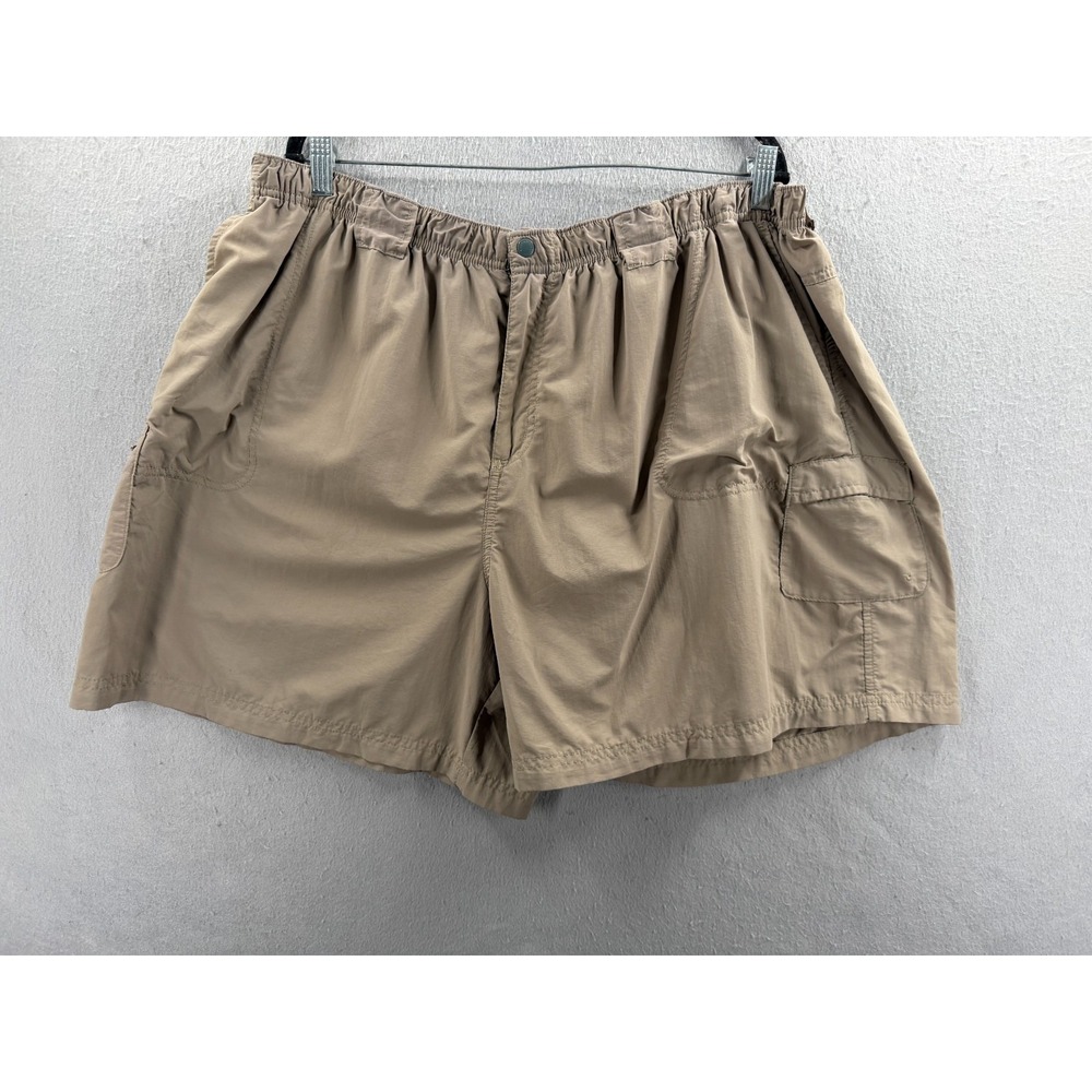 Columbia Sandy Cargo Shorts Womens 3X Tan Zip Pocket Hiking Utility Gorpcore